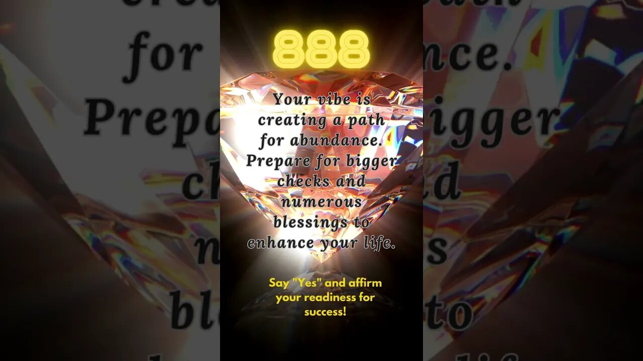 Prepare for Bigger Checks, Numerous Blessings #angelnumber888 #angelnumber #numerology