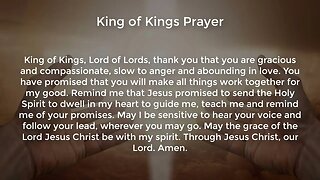 King of Kings Prayer (Prayer for Faith and Guidance)