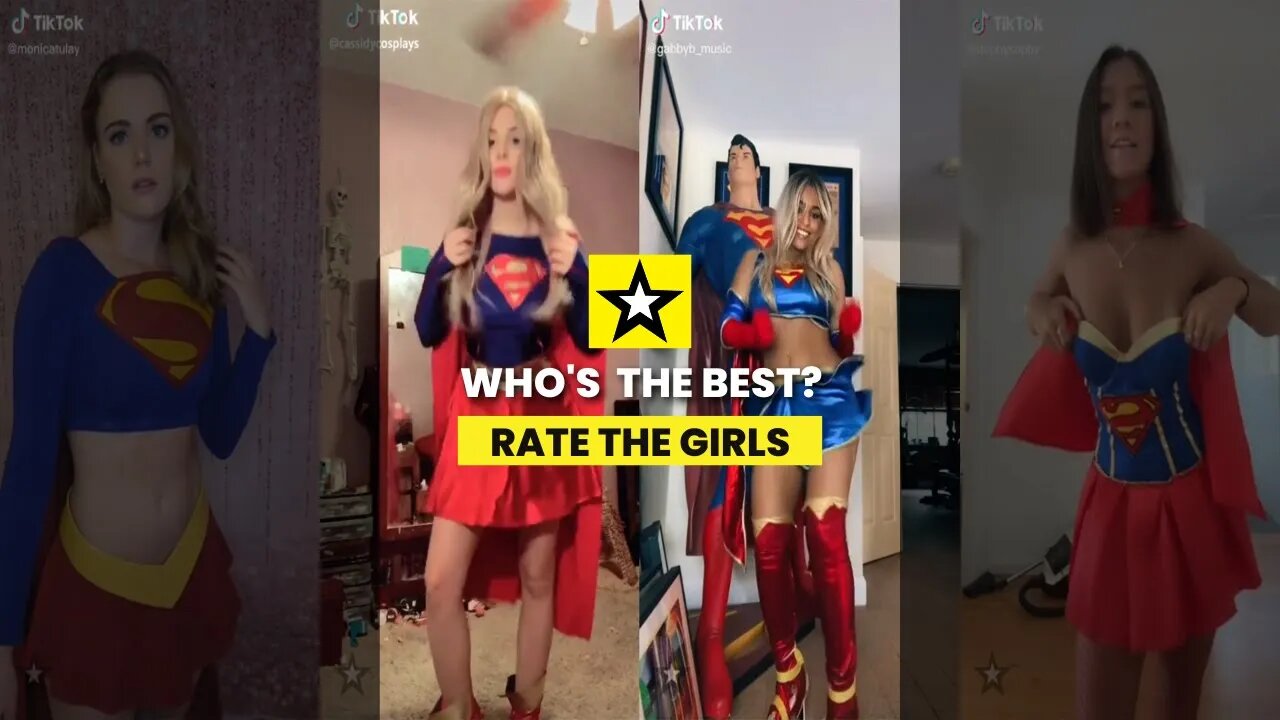 Rate the Girls: Best Supergirl Superwoman TikTok Cosplay Contest #7 🦸💙 (Superman - DC) #shorts