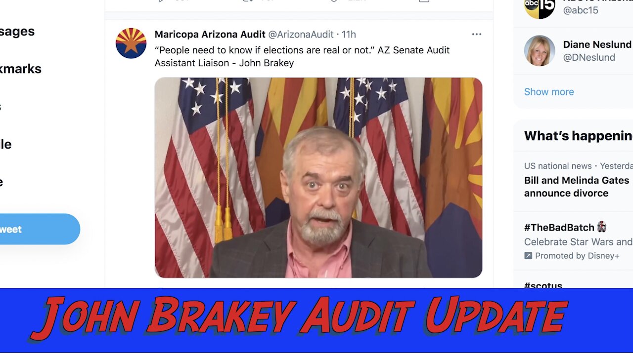 John Brakey Update from Az Audit - John works on the floor every day helping Ken Bennett