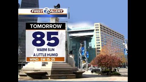 T-Shower chance this evening then big heat