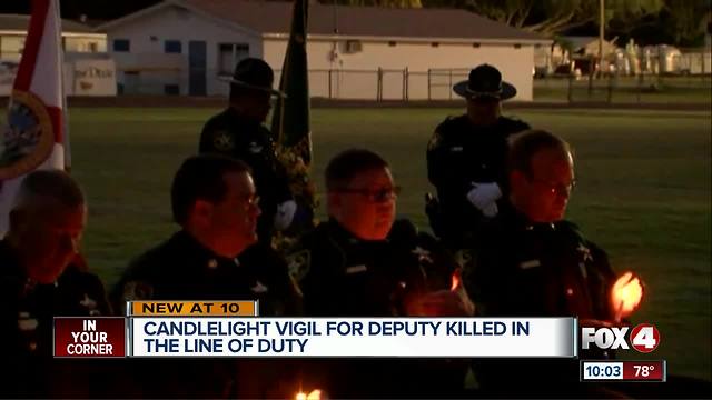 Candlelight vigil for deputy killed in the line of duty