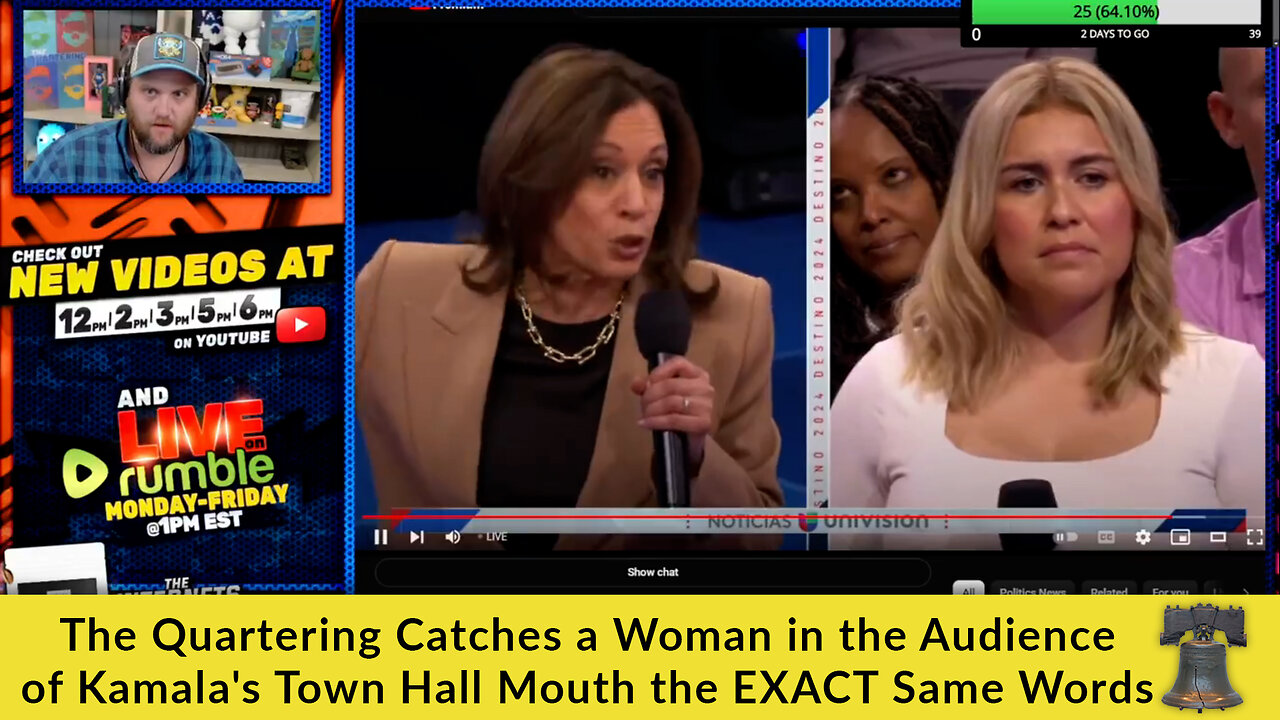 The Quartering Catches a Woman in the Audience of Kamala's Town Hall Mouth the EXACT Same Words