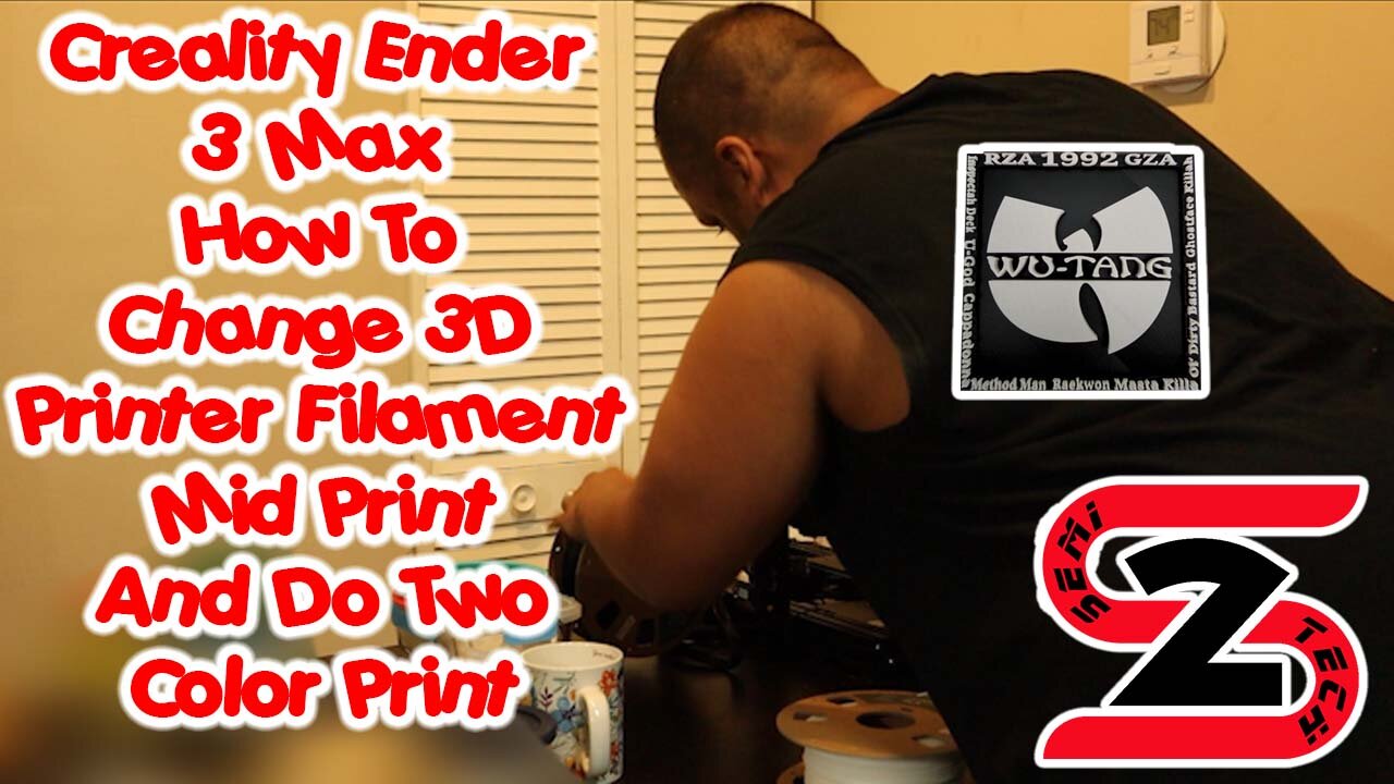 Creality Ender 3 Max - How To Change 3D Printer Filament Mid Print And/Or Do Two Color Print