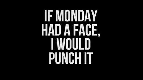 HOW IS IT MONDAY ALREADY