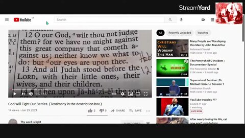 YouTube troubles Supposedly. What a #Farce * #KJV
