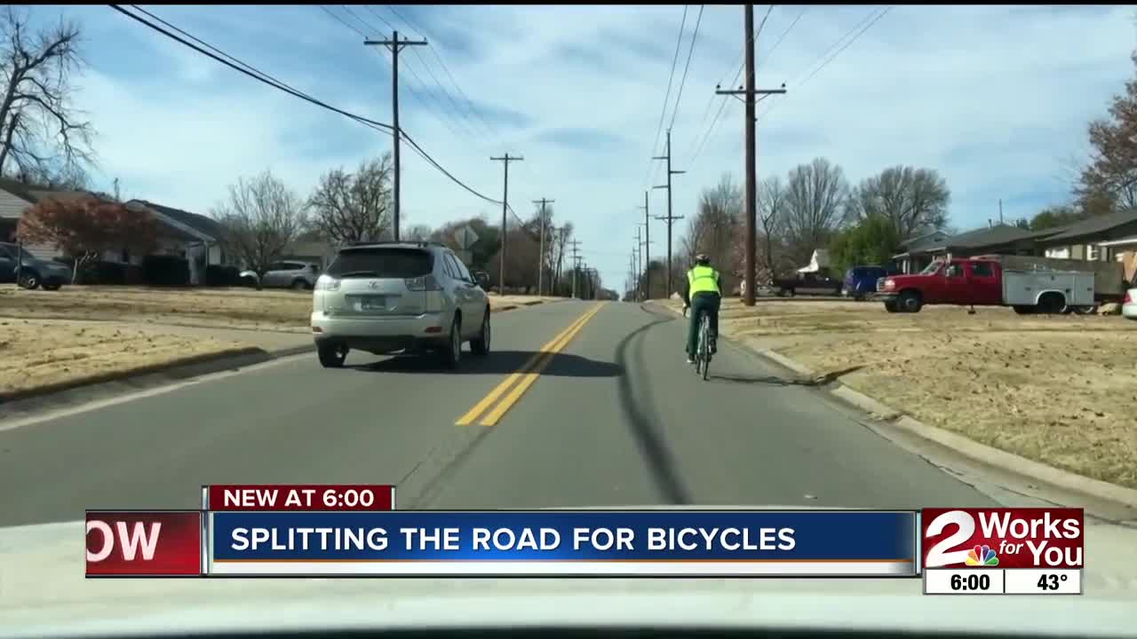 Splitting the road for bicycles