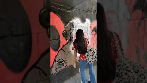 SHE CLAIMS BACK HER GRAFFITI SPOT 😲 #graffiti #graffitiart #shorts