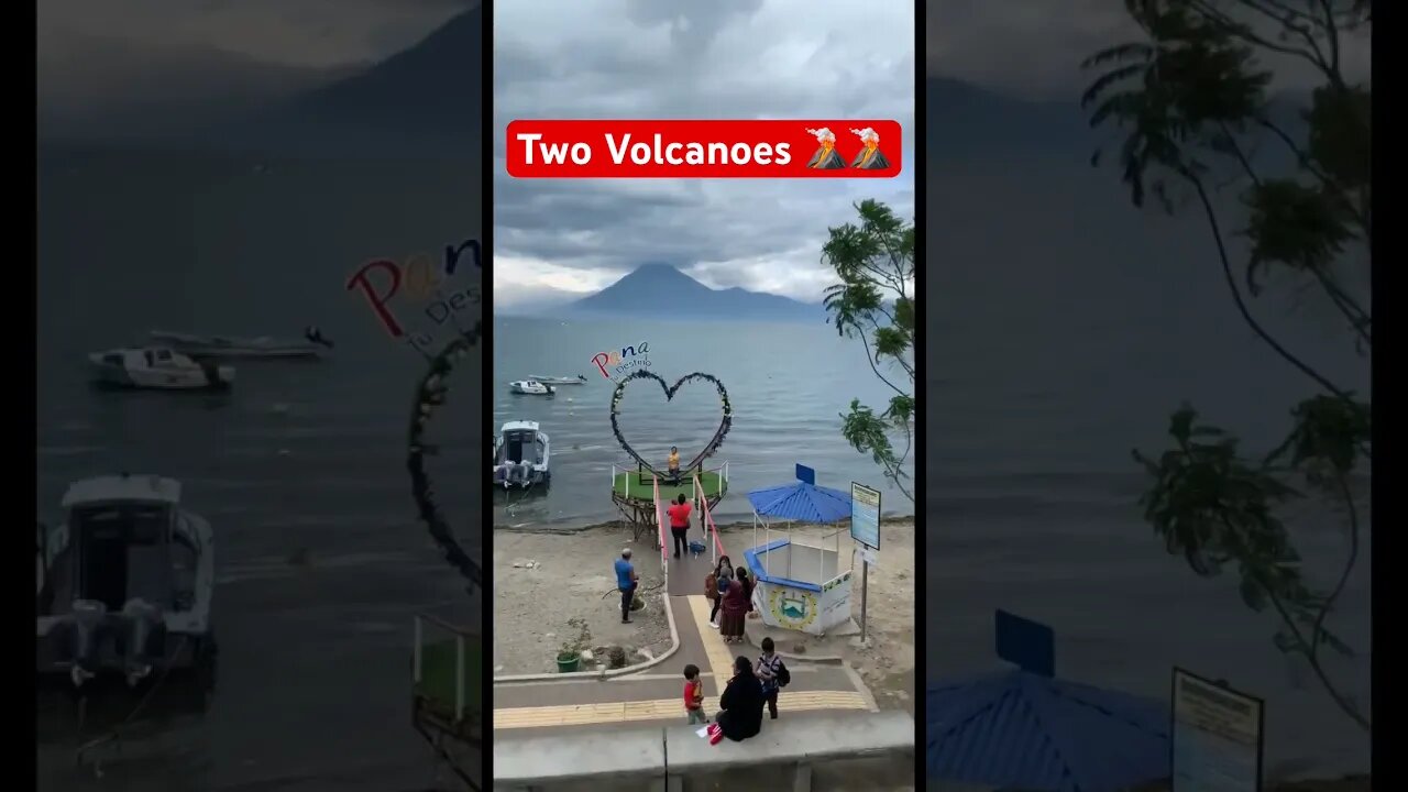 Two Volcanoes In Guatemala 🇬🇹🌋🌋 #volcano #lava #nature #ocean
