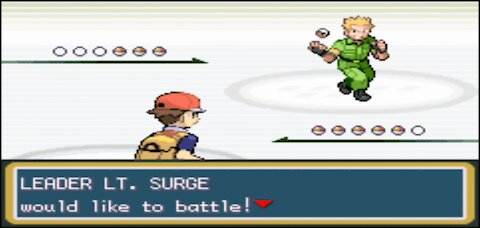 Pokemon Fire Red - Vermilion Gym Leader Battle: Lt. Surge