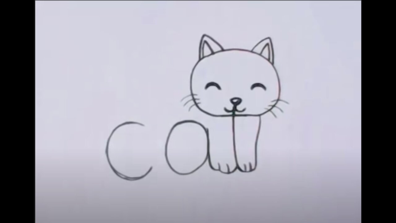 Turning the word cat into a Cartoon | Easy Peasy