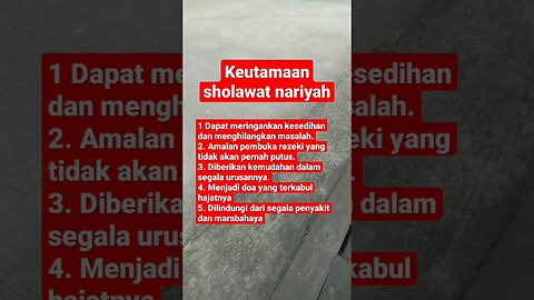 5 keutamaan yang akan didapat jika mengamalkan sholawat nariyah #shorts #dakwah