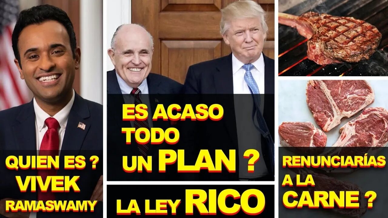 🚨 QUIE ES VIVEK RAMASWAMY ? - LA LEY RICO - RENUNCIARÍAS A LA CARNE ?🔥
