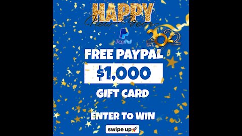 Free $1,000 PayPal gift card giveaway