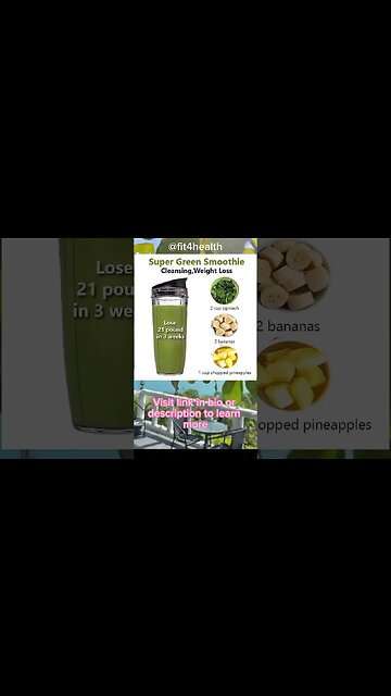 Super green smoothie for cleansing and weight loss | Ultimate Cleanse & Weight Loss Companion #Short