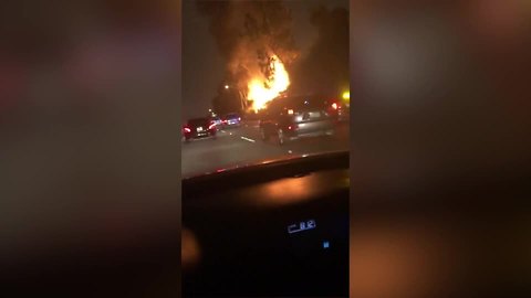 Fire along SR-94 in San Diego