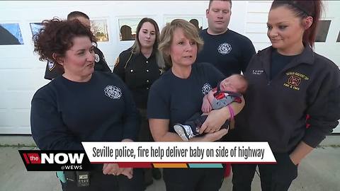 Seville first responders help deliver baby boy on the side of a highway