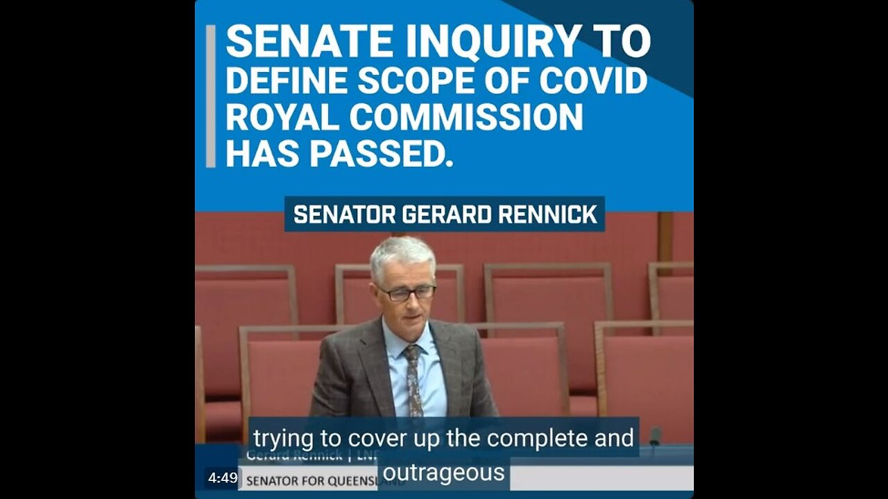 Gerard Rennick -Senate Inquiry to define scope of Covid Royal Commission has passed - 10.19.23