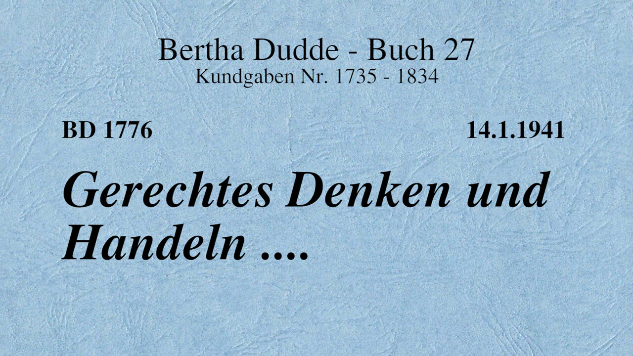 BD 1776 - GERECHTES DENKEN UND HANDELN ....