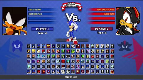 Fleetway Sonic & Super Sonic False VS Sonic Explosive & Shadow I Sonic Battle MUGEN HD