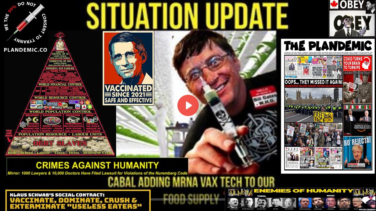 Situation Update: Cabal Adding mRNA Tech To Our Food Supply! Govt Created Famine! Human Meat ...