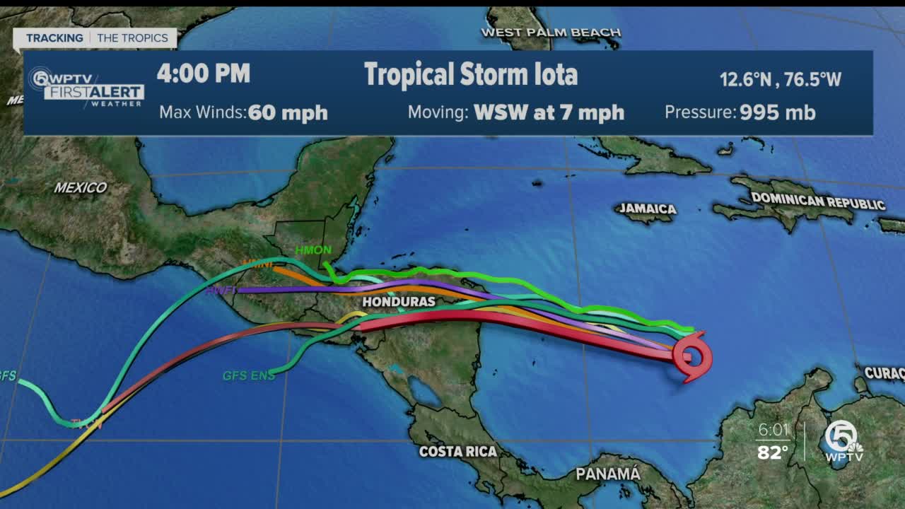 Latest update on Tropical Storm Iota - 11/14/20