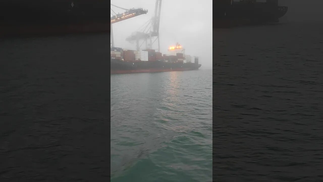 Cargo ship unloading