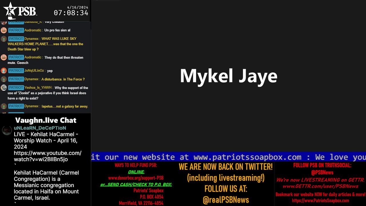 2024-04-16 07:00 EDT - Patriots Soapbox AM: with MykelJaye, SkyeBreeze