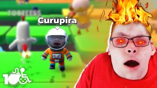 STUMBLE GUYS, mas eu FAÇO BURLAS de COSTAS ... 🚶‍♂️➡