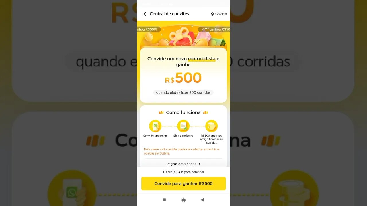 ajude o canal trabalhe na 99 pop usando meu link