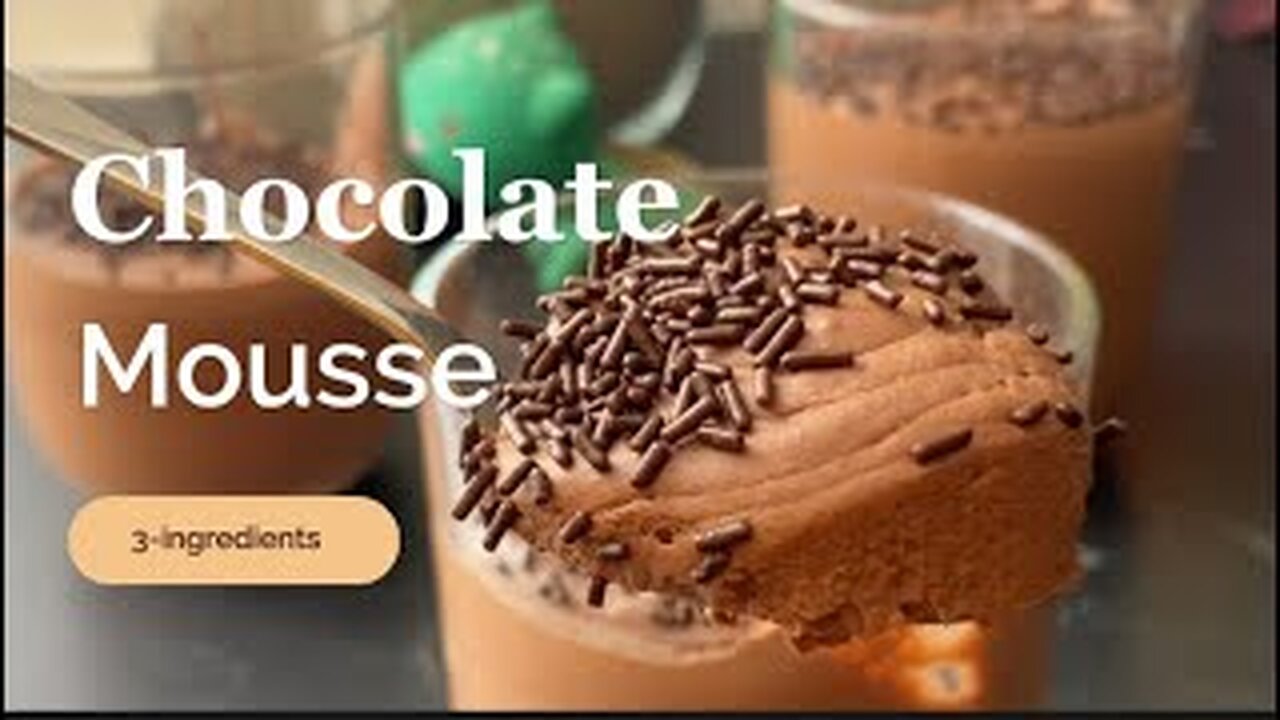 My Favourite Easiest & Healthiest Creamy Chocolate 🍫 Mousse Dessert recipe with just 3-ingredients!