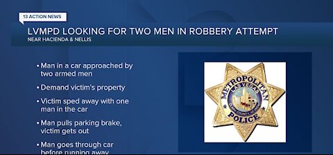 LVMPD looking for two men in robbery attempt