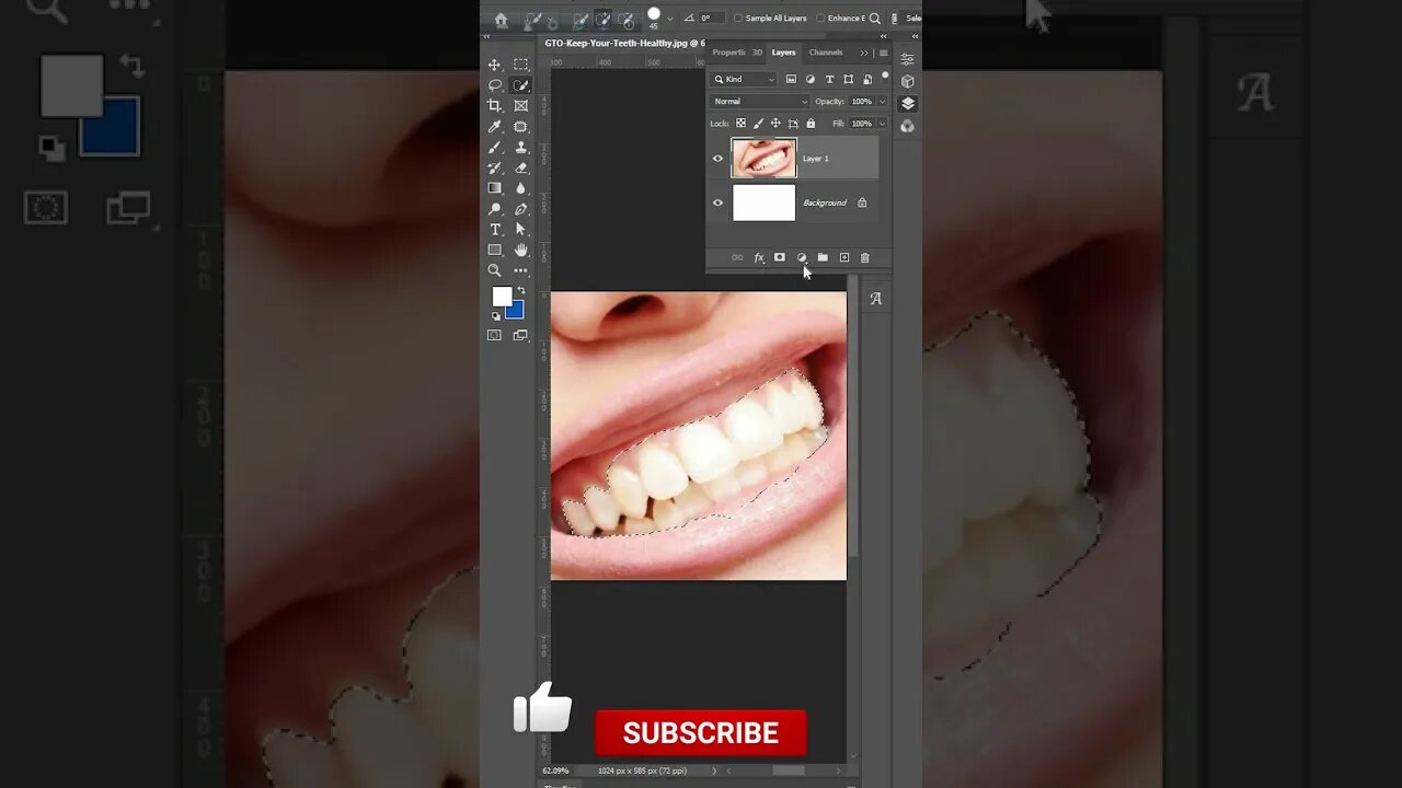 How To a Realistic whiten teeth in photoshop #shorts #trendingshortfffff #adobephotoshop #ytshorts