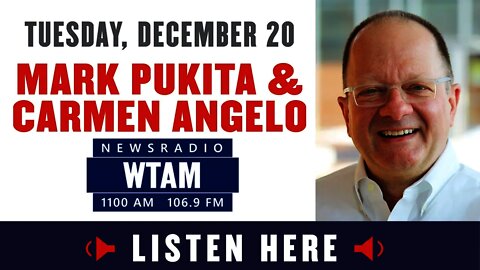 Mark on with Carmen Angelo on WTAM 1100 on 12/20/2021