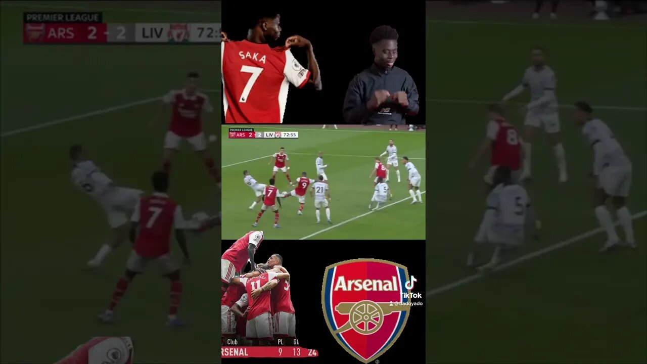 ARSENAL VS LIVERPOOL SAKA MAKES IT 3-2 #arsenalfantv #soccer #premierleague #fyp #arsenal