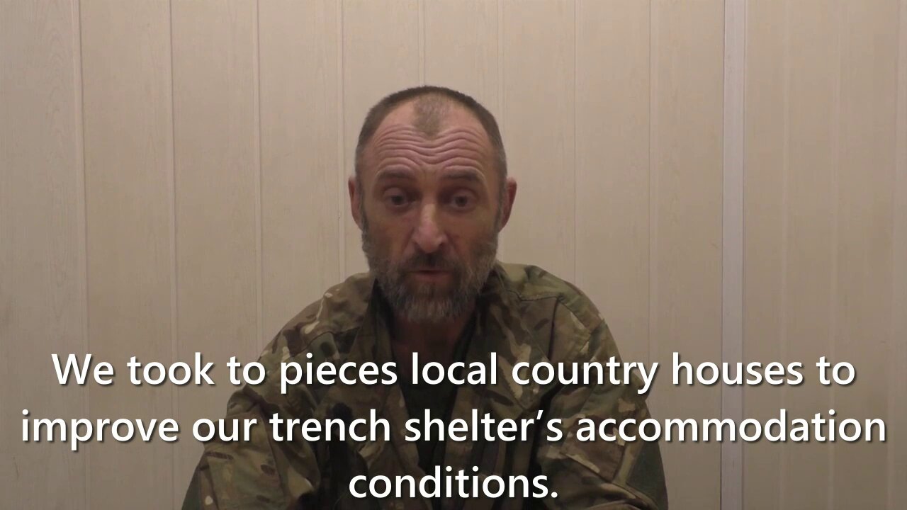 An AFU fighter who surrendered describes looting by Ukrainian servicemen of local cottages