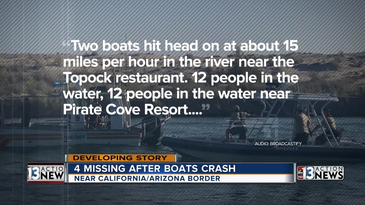 4 people missing after boats collide