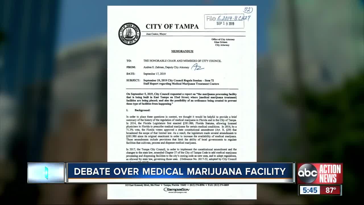 Tampa city leaders, neighbors raise concerns over medical marijuana facility