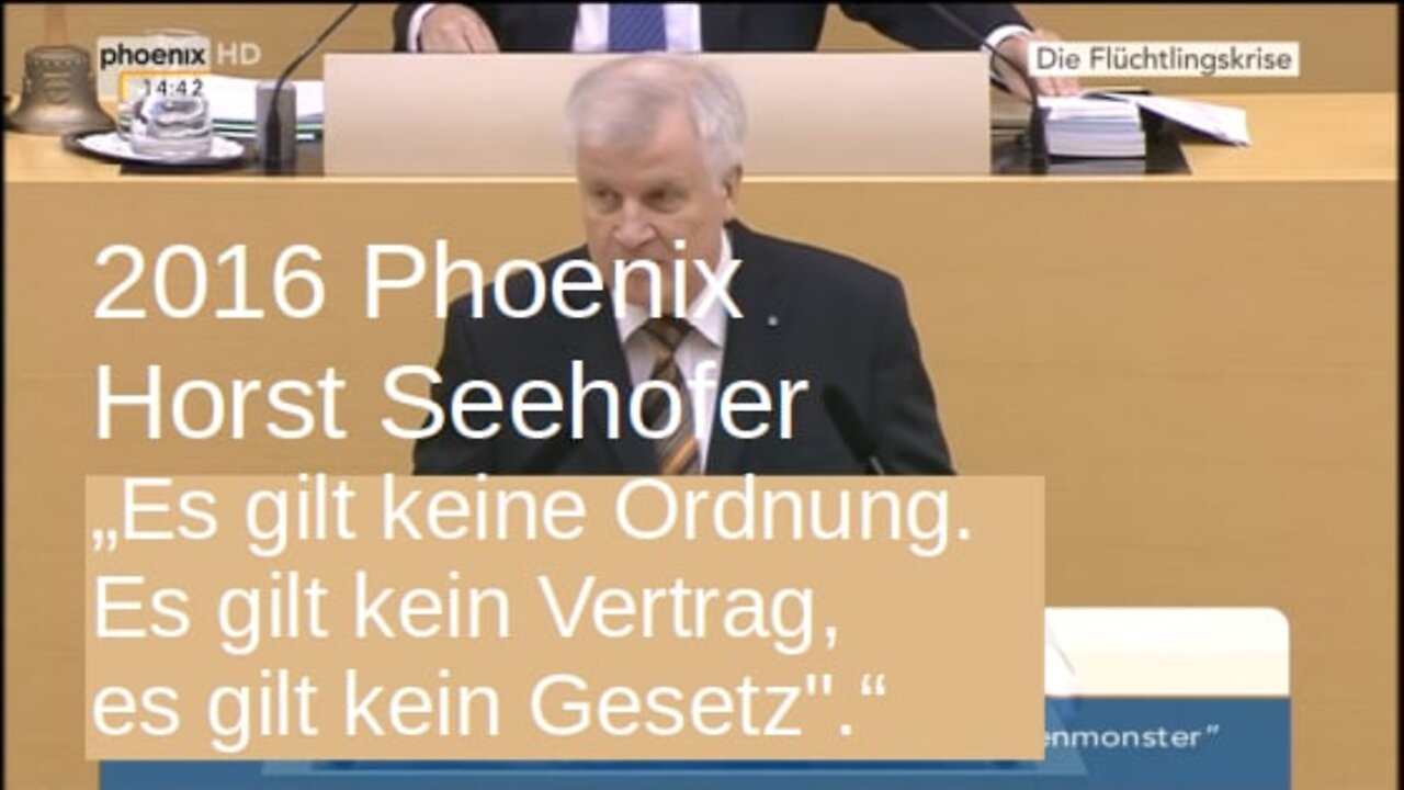 2016, Phoenix: Horst Seehofer als Ministerpräsident im bayrischen Landtag - ... kein Gesetz.