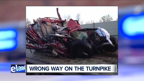 Woman survives crash with semi-trailer on the Ohio Turnpike