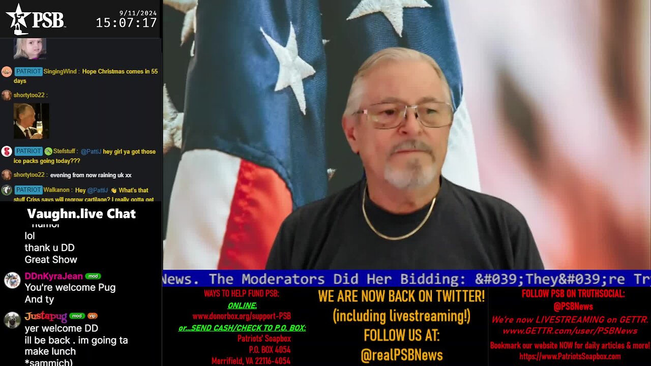 2024-09-11 15:00 EDT - The PATRIOTski Tavern: