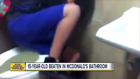 VIDEO: 15-year-old attacked, beaten in Florida McDonald's bathroom