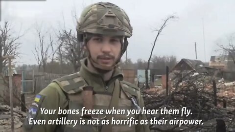 Ukrainian soldier saying he is most afraid of aircrafts of the Russian air force 😄