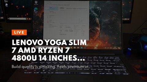 Lenovo Yoga Slim 7 AMD Ryzen 7 4800U 14 inches Full HD IPS Business Laptop (8GB512GB SSDWindo...