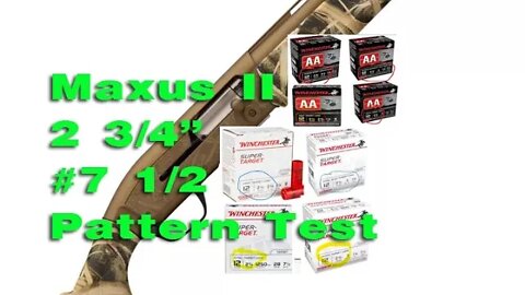 Maxus 2 Winchester Target Load #7 1/2 Pattern Test.