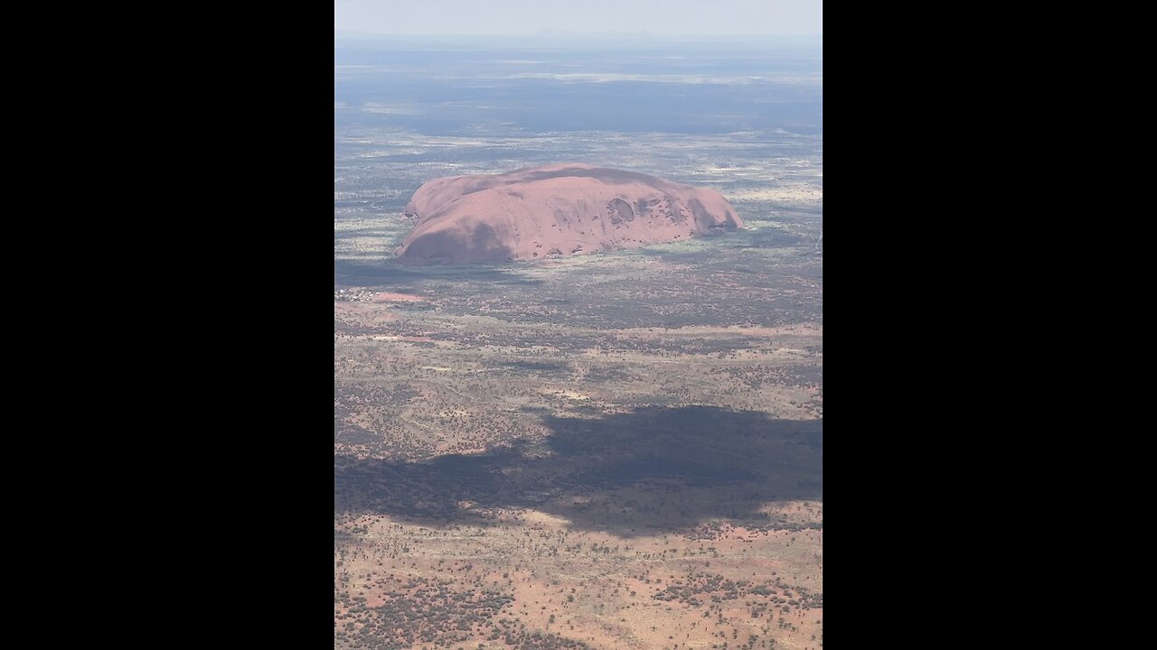 Aerial view of the Rock- Uluru in Northern Territory, Australia