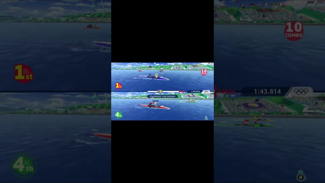 Mario and Sonic Olympics canoe racing