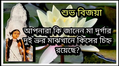 ll মা দুর্গার দুই ভ্রুর মাঝখানে কিসের চিহ্ন রয়েছে জানেন কি? ওটি কিসের প্রতীক? ll