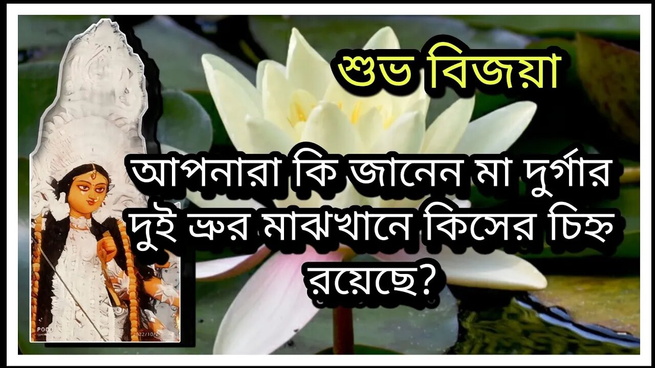 ll মা দুর্গার দুই ভ্রুর মাঝখানে কিসের চিহ্ন রয়েছে জানেন কি? ওটি কিসের প্রতীক? ll