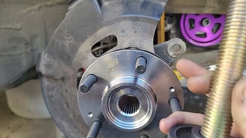 2016 Hyundai Veloster DCT Turbo day 18 install of hub bearing & CV passenger side,